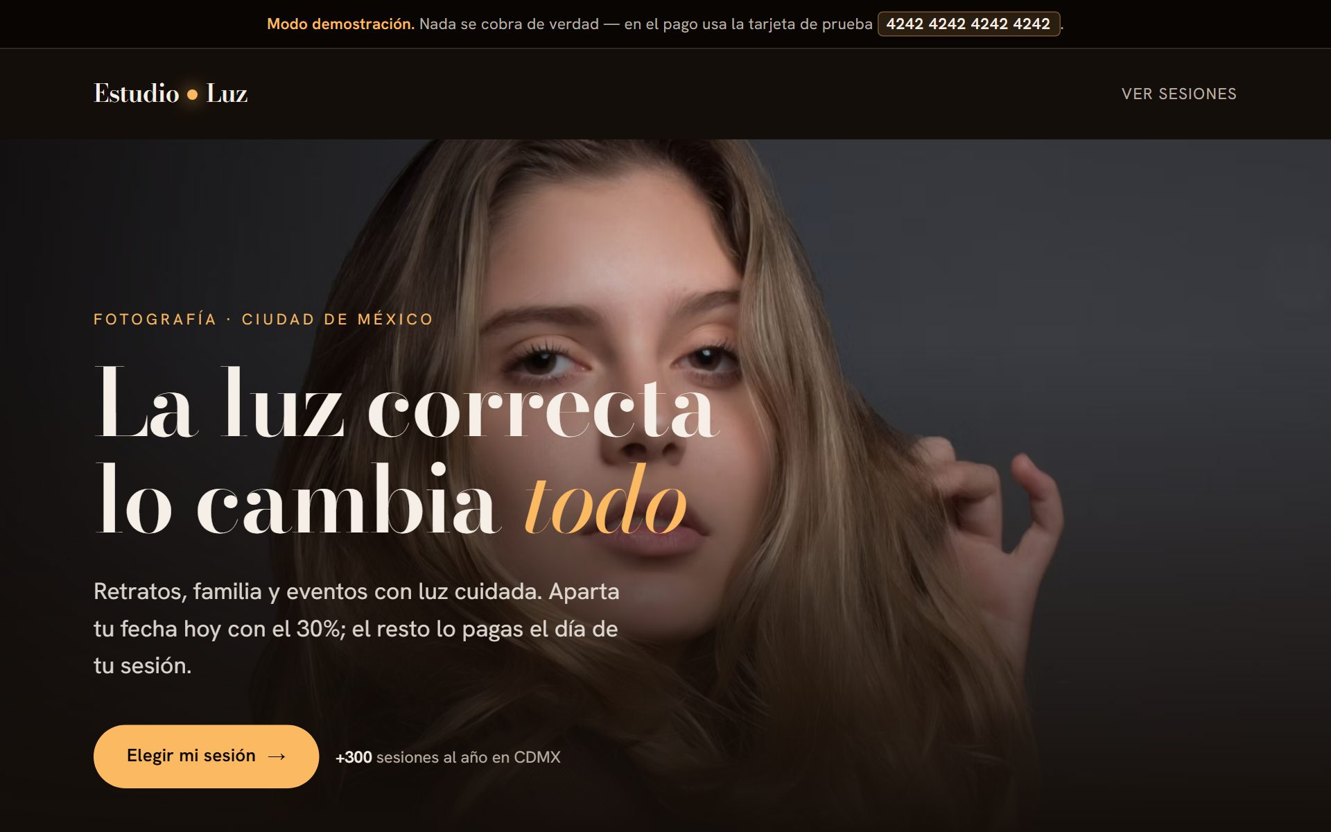 Estudio Luz — Estudio de fotos · cobra anticipos